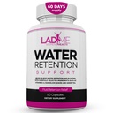 Vandretention piller til kvinder Bloating Relief med vitamin B6, Mælkebøtte & grøn te Naturlig vanddræning, Bloating & Hævelse Detox kapsler - 60 Caps (2 Måneders Tilgang) - af LadyMe