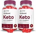 Justified Laboratories (2 Pack X10 Boots Keto ACV Apple Cider Vinegar Boost Formuleret med Pomegranate Beet Juice Powder B12 Vegan Non GMO 120 Gummies