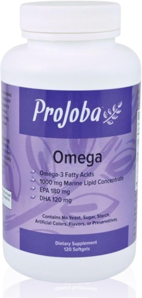 Youngevity Projoba Omega ™ - 1000 mg Omega-3 - High- Potency - 180 EPA & 120 DHA to Promote Brain and Heart Health -120 Softgels (Pack of 2)