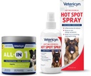 Dyrlægen All- in 1 Multifunktionelt hundetillæg og Dyrlægen Plus Hot Spot Spray