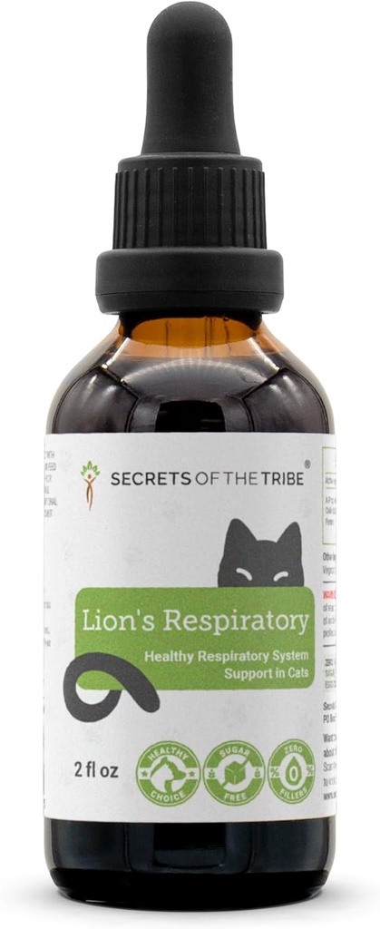 Lion 's Respiratory 124; Natural Herbal Kosttilskud til katte