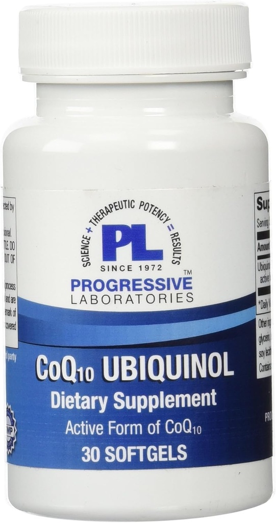 Progressive Labs COQ10 Ubiquinol supplement, 30 Tæl