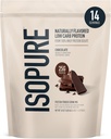 Isopure Low Carb 100% Pure Whey Isolate Protein Powder, Lactose Free, Gluten Free, Med vitaminer, Mørk chokolade, 25g Protein Per Servering, 1 Lb, 14 Servering (Packaging May Vary)