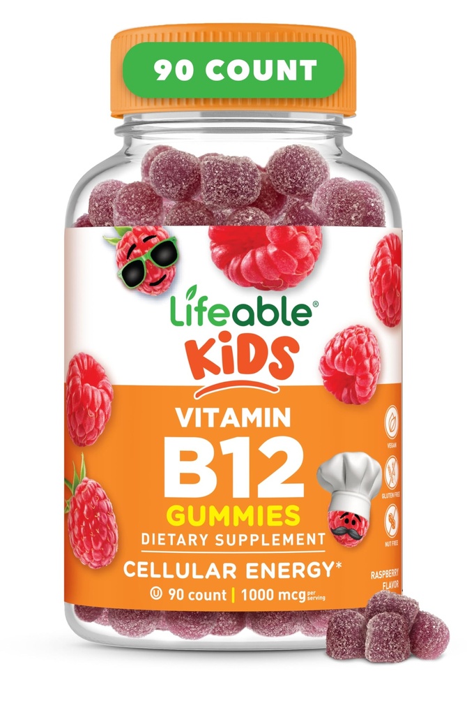Lifeable Vitamin B12 for børn 124; 1000 mcg