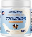 Vitamatic Bovine Colostrum 30% IgG Powder - Supplement for Gut sundhed, hårvækst, skønhed, muskel Inddrivelse, & immunforsvar - Let at blande - 60 Gram (30 Servere, Unflavored)