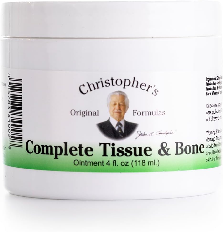 Christopher's Original Formulas Complete Tissue & Bone Ointment, Herbal Topical for Muscle & Joint Support, 4 fl oz