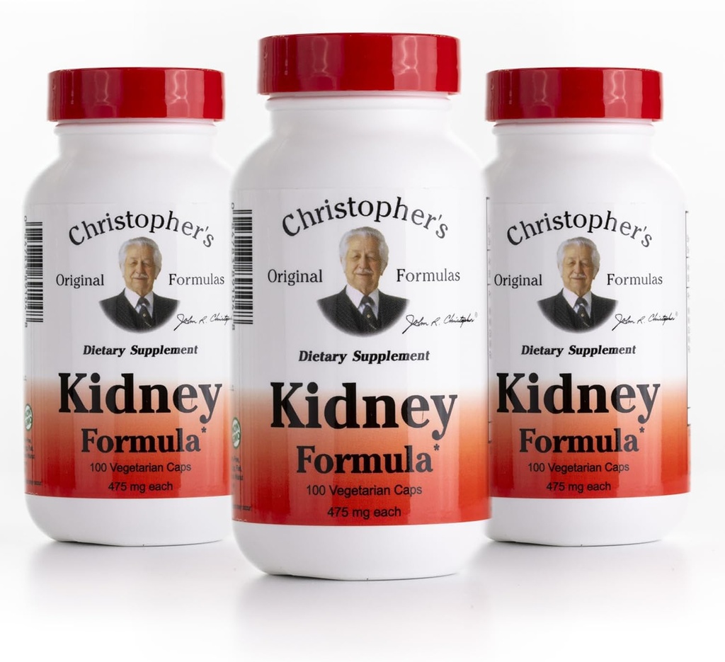 Christopher 's Original Formulas Nyre Formel - Rens Detox & Reparation Formel - Urtebind Support - pakke af 3