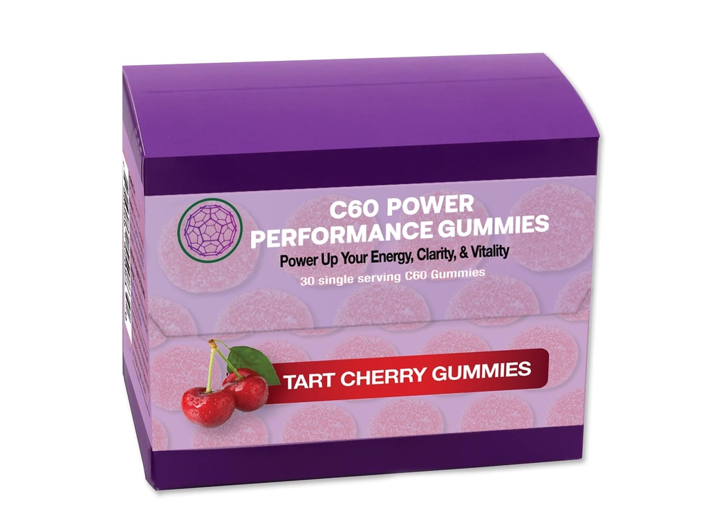 C60 Power C60 Gummies - Naturlig Wellness Support til mænd og kvinder, 99,99% Pure Sublimeret Carbon Fullerenes, Promotions Energy, Mental Clarity, & Stamina - 30 Greve