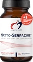 Design for sundhed Nattokinase med Serrapeptidase - Natto- Serrazime + Proteolytiske enzymer - Designet til at understøtte en sund kredsløb system + immunforsvar - Non- GMO supplement (120 kapsler)