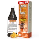 EMULSION DE ESCOCIA Cod Lever Oil, Kosttilskud, Vitamin A, B1, D og E, immunsystem support, Orange Flavor (15.3 Fl Oz / pakke med 1)