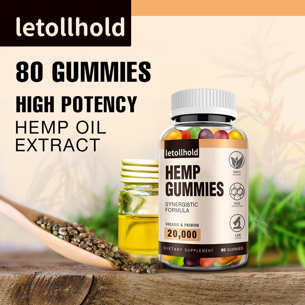 Hamp Gummies Edibles Gummy Advanced Extra Strength Made with Hamp Oil Low Sugar Supplements