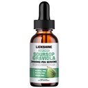 1 Pakker 3000MG Soursop Graviola Liquid Drop til celle Support & Regeneration, lmmune, Gut, Antioxidant, Mood, Relax, Lever og søvn Zzz - Soursop Graviola Leaf Extract, Sea Moss, Turmerisk - 2Fl Oz