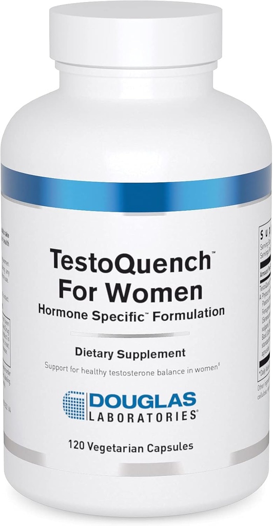 Douglas Laboratories TestoQuench for Women - Memory, Skin, Hair & Heart Health Supplement* - With Saw Palmetto, Holy Basil & Fennel Seed - 120 Vegetarian Capsules