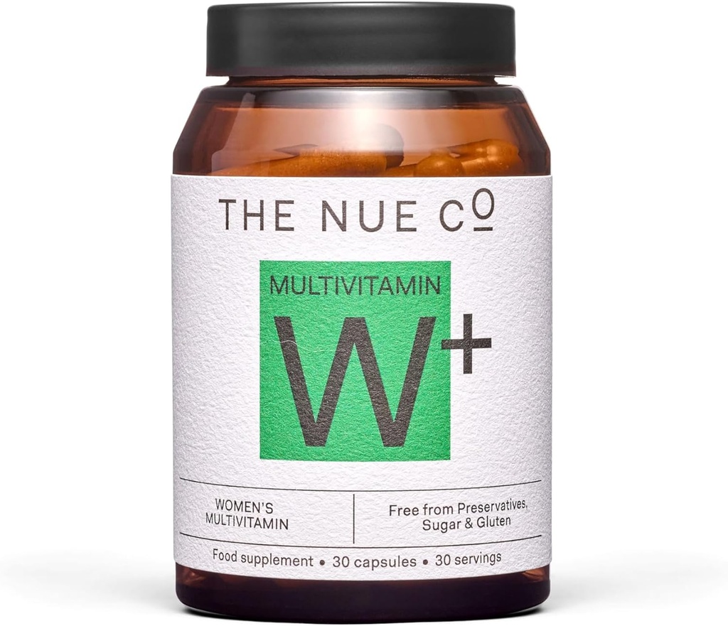 The Nue Co. Kvinders MULTIVITAMIN supplement - støtter energi, Immunitet, Focus, Vegan, Gluten Free, 30 kapsler