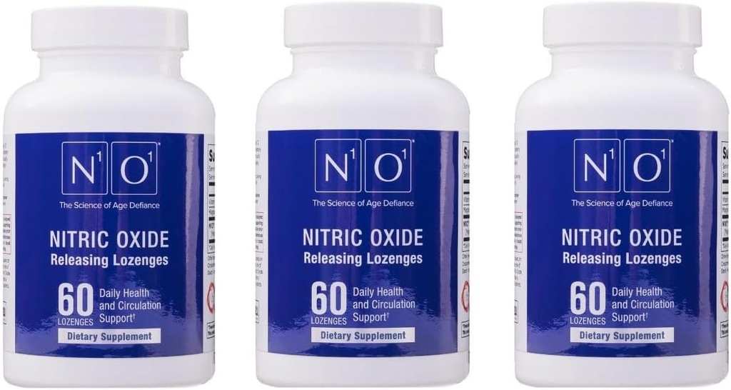 N1O1 Nitrooxide Lozengs for Heart Health Support - Kosttilskud til blodgennemstrømning, oxygenering og blodtryk - 180 Tæl