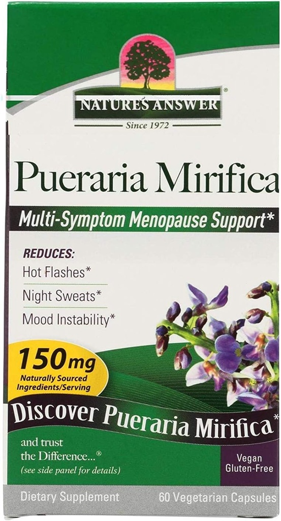 Naturens svar Pueraria Mirifica Kapsler 60 Grev 124; Kvindelig Reduktiv støtte