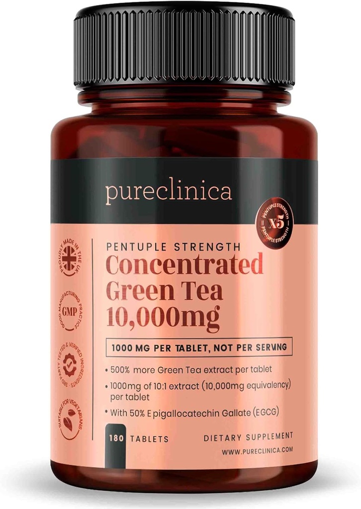 pureclinica Koncentreret Grøn Tea 10,000mg x 180 tabletter