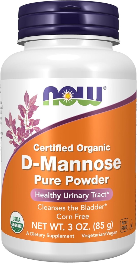 Now Supplements, D- Mannose Powder for immun Support, Non- GMO Project Verified, Sund urinveje *, 3- Ounce