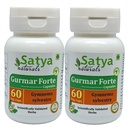 Gurmar Forte Capsules 500 mg. 60 Veg. Capsule Yep 124; Gudmar (Gymnema Sylvestre) Uddrag Kapsler til mænd og kvinder Mep 124; Ayurvedic Herbal Supplement / Remedies Yep 124; 10: 1 Forte (2 flasker med 60 Kapsler)