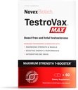 Novex Biotech TestroVax MAX - Daglig Testosteron Multivitamin - Kosttilskud til at øge testosteron og øge styrke, 60 Ct