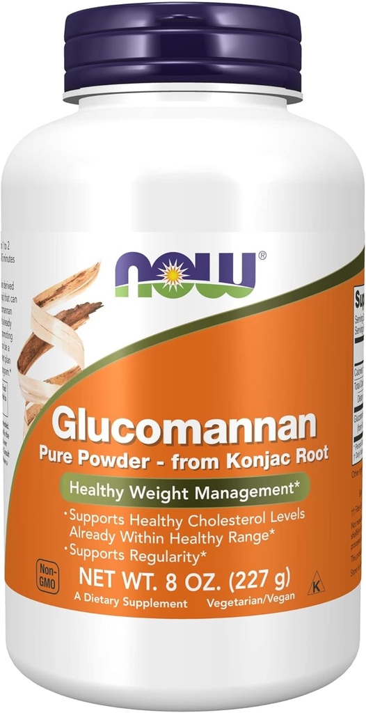 Now Foods Supplements, Glucomannan (Amorphophallus konjac) Pure Powder, Supports Regularity *, Sund Vægt Management *, 8 Ounce (pakke med 1)