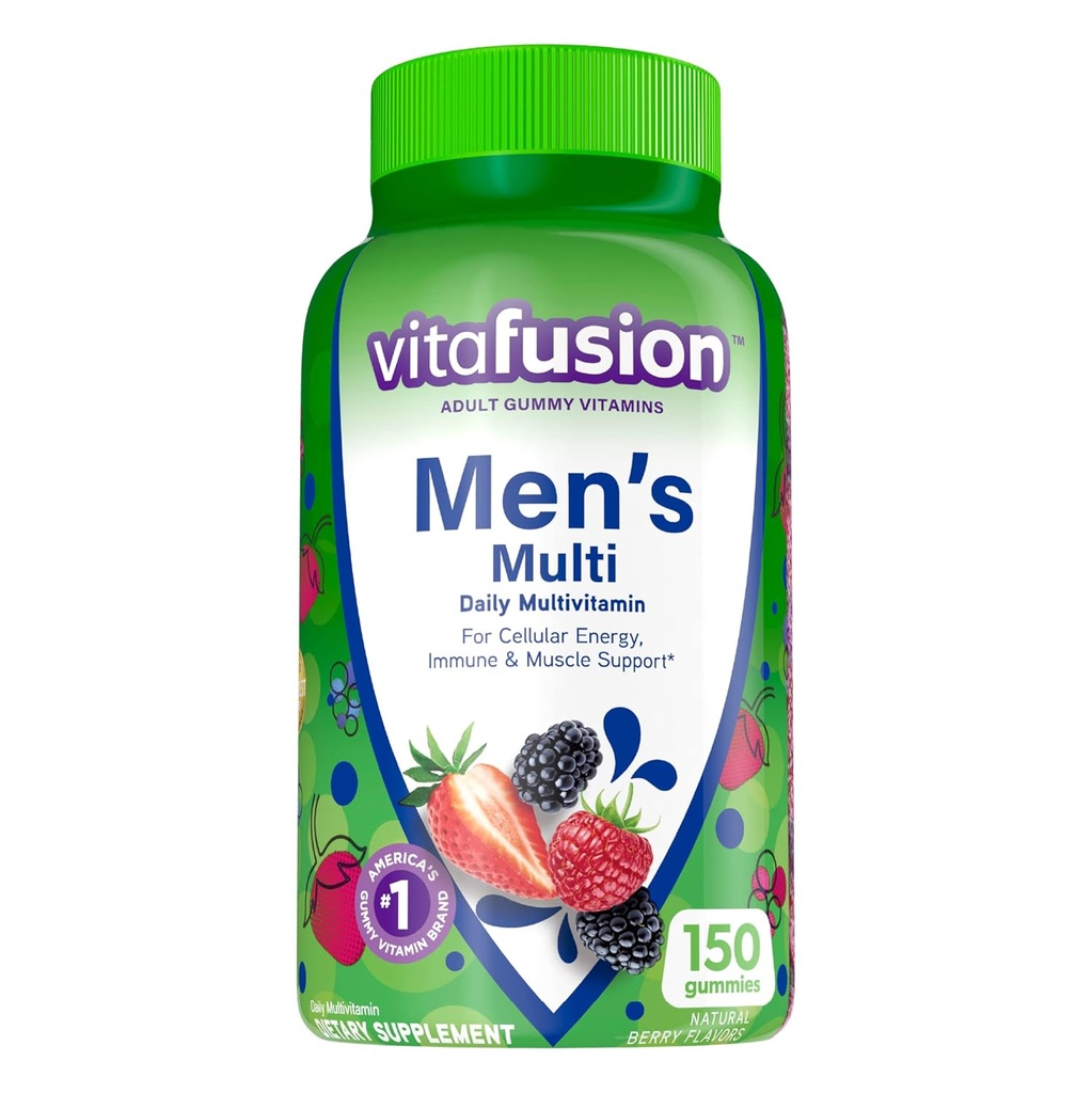 Viafusion Mænds kraftfulde Multi - Natural Berry 150 gummies