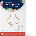 Nampons Kids Nosebloed Stopper - 6 Let at bruge Næse Bleed Stopper Plugs Kit til børn. Truet af børnelæger. Hypoallergen Clotting Agent Stopper næseblod hurtigt på kontakt. Sikker og smertefri