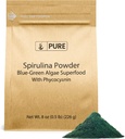 PURE ORIGINALSKE INGREDIENSER Spirulina Powder (8oz) Plant- baseret komplet protein, ikke-GMO