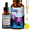 Lung Support Supplement Drops med Wild Mullein Leaf Extract til Lunger og Mucus Relief Support - 2 Fl oz