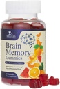 Hjerne Kosttilskud Gummier til hukommelse, fokus, koncentration - Hjerne Gummy Vitamin Plus Nootropics, Phosphatidylserin, B6 & B12, Koffein fri Nootrop, Clarity Support Supplement - 60 Gummies