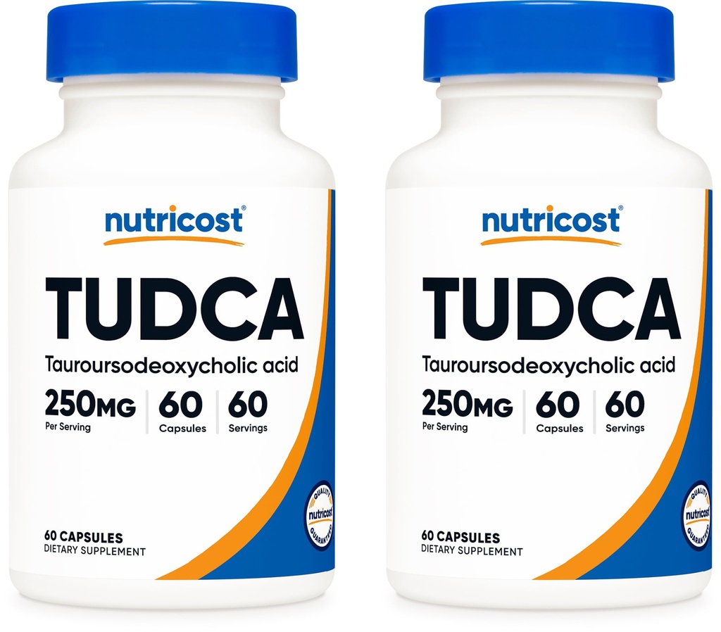 Nutricost Tudca 250 mg, 60 kapsler (2 flasker)