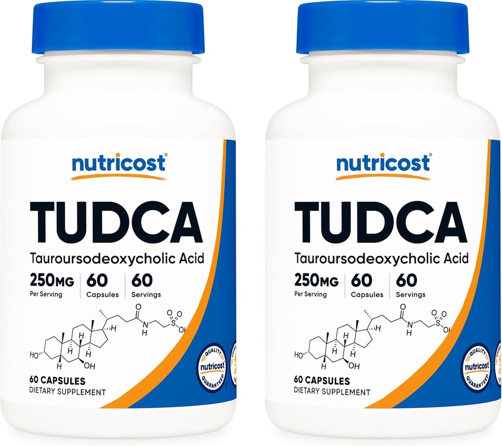 Nutricost Tudca 250 mg, 60 kapsler (2 flasker)