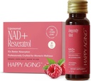 Flydende NAD + - 124; Resveratrol - 124; NMN Alternativ - 124; 10x mere Absorption - 124; Liposomal Nicotinamid - Riboside og Resveratrol - med antioxidanter - 124; Twice- a- Week - 124; Firm Skin & Brain Health - 124; 10 Skud