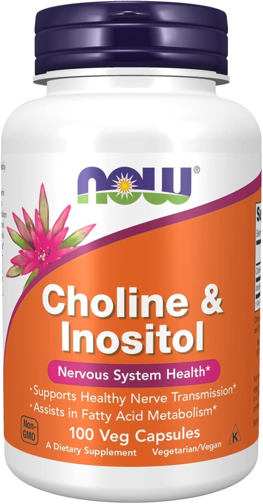 Cholin & Inositol, 500 mg, 100 Caps by Now Foods (pakke med 6)