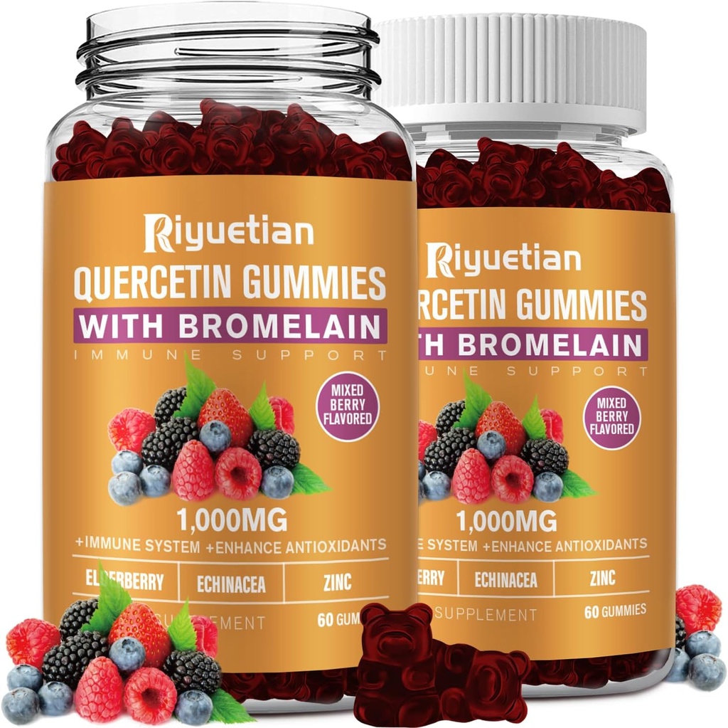 Bromelain, med zink, C-vitamin, Elderberry til Lung Immunforsvar supplement til børn voksne, cardiovaskulær, Aging Support Chewable Vitaminer, Vegan, 120 Greve