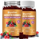 Bromelain, med zink, C-vitamin, Elderberry til Lung Immunforsvar supplement til børn voksne, cardiovaskulær, Aging Support Chewable Vitaminer, Vegan, 120 Greve