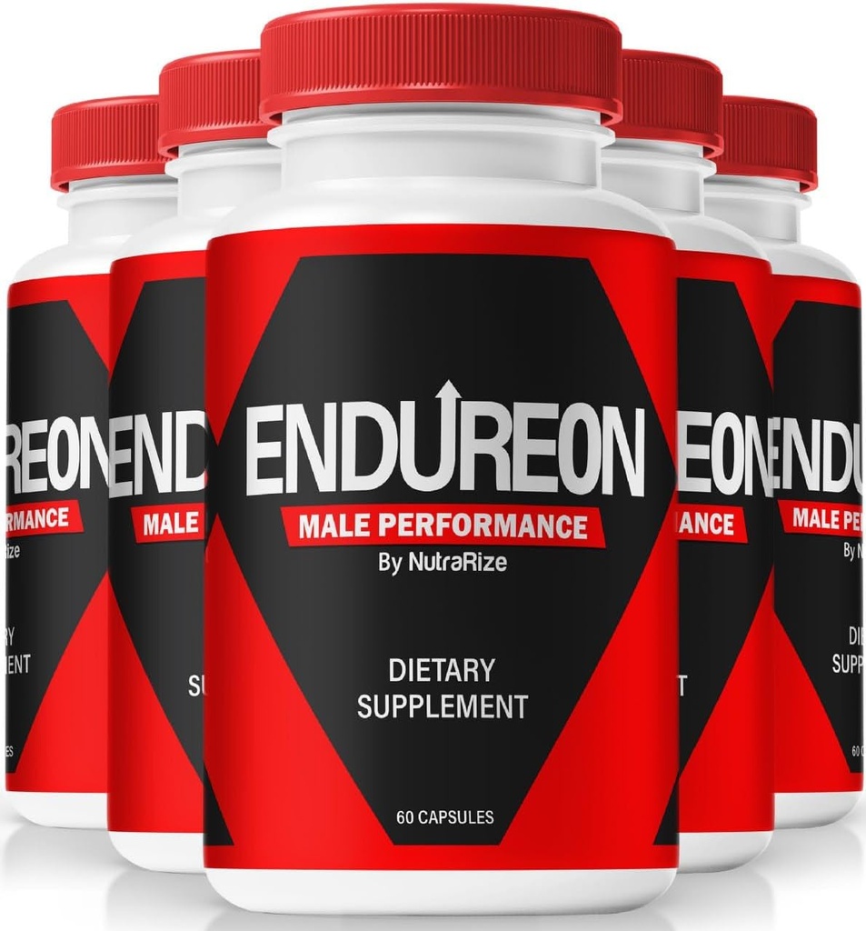 NutraRize (5 Pack) Endureon piller - Daglig støtte Formel med Premium Ingredienser til at hjælpe med at fastholde mænds energi, ydeevne & Everyday Wellness124; Easy- to- Take Kapsler (300 Kapsler)