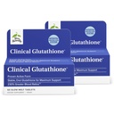 Terry naturligt klinisk glutathion - Antioxidant til høj absorption - Kosttilskud med L- glutathion - Vegansk supplement til understøttende cellesundhed - 60 Langsomme smeltetabletter (pakning med 2)
