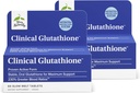 Terry naturligt klinisk glutathion - Antioxidant til høj absorption - Kosttilskud med L- glutathion - Vegansk supplement til understøttende cellesundhed - 60 Langsomme smeltetabletter (pakning med 2)