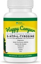 Vær glad, 120 Vegetariske Kapsler, Serotonin og Dopamin Booster med Co- Faktorer, 5-HTP, L-Tyrosin, Magnesium, Green Tea Extract, Kobber, Zink, C-vitamin, B9-vitamin, B6