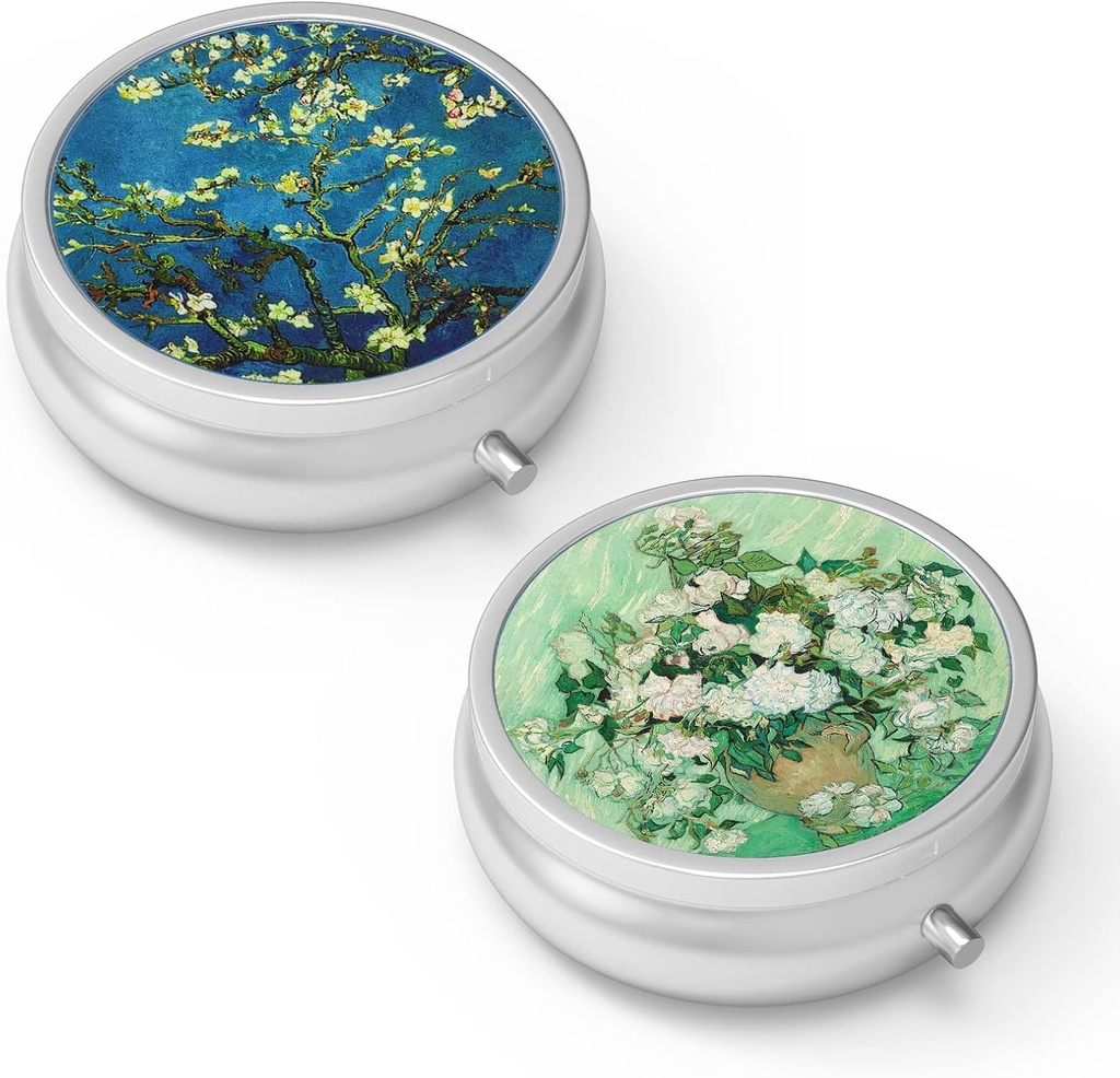 Pill Box 3 Segment Lille Pill Case, Portable for Pocket eller Purse Pill Organizer Pill Container Holder til at holde vitaminer, medicin, fiskeolie og kosttilskud (2PCS)