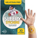 AVEELA Sleepy Stickers Melatonin Gratis for børn og voksne (30 Pack) Soveplastre for børn, Natural & Sugar Free. Rolig Patch til at sove bedre