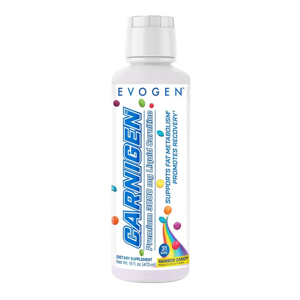Evogen Carnigen Premium L Carnitin Liquid - L Carnitin 3000 Supplementet 124; L Carnitin Supplement for Fat Metabolisme & Recovery