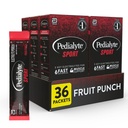 Pedialyte Sport Electrolyte Powder, Hurtig hydrering med 5 Key Electrolytes for Muscle Support Før, under og efter træning, Fruit Punch, 0,49 Oz Sachets 6 Greve (pakke med 6)