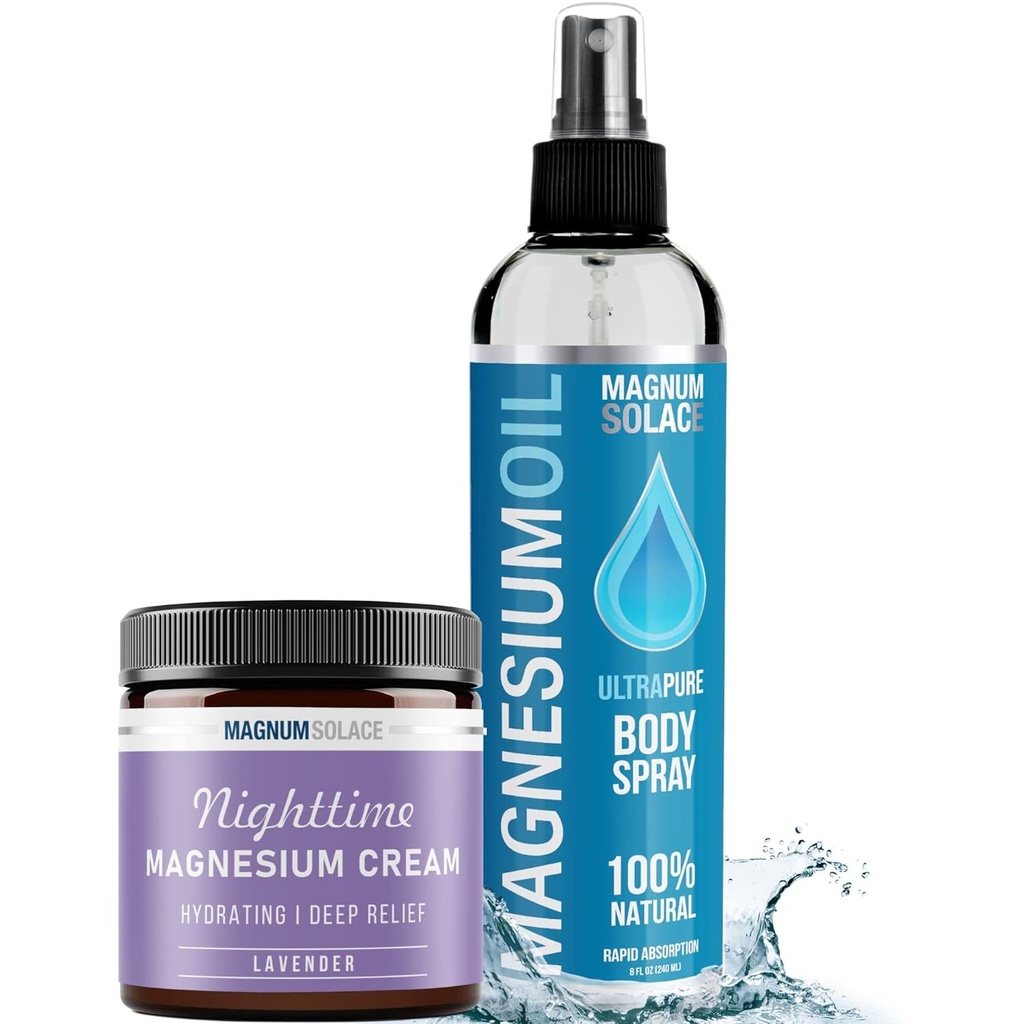 Magnesium Oil & Magnesium Cream, Lavendel (2 element bundle)
