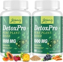 1000 MG Detox Detox Cleanse, High- Potent, Gut Cleanse & Detox kapsler til kvinder & mænd, naturlig afgiftning, kolon, lever, antioxidant & fordøjelsesstøtte, 120 kapsler