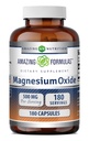 Amazing Formulas Magnesium Oxide Supplement- 124; 500 Mg Per Serving - 124; 180 Kapsler - 124; Non- GMO - 124; Gluten- Free - 124; Fremstillet i USA
