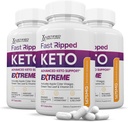 (3 Pack) Hurtig Rippet Keto ACV ekstreme piller 1675MG Keto Support Blend Capsule Alternativ til Keto ACV Gummies Formulerede Apple Cider Vinagra Extra Virgin Olivenolie Powder Green Tea Leaf 180 Kapsler