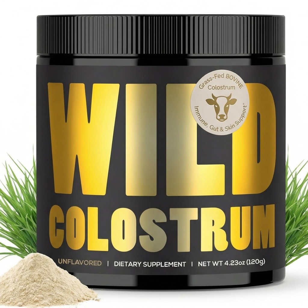 Colostrum Powder Unflavored – 120g (60 Servings, 2g Scoop) – Grass Fed Bovine Colostrum Supplement – Pure Immune, Gut & Energy Support – Calostro Bovino para Adultos