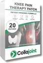 Knee Pain Relief Patch - Hydrogel til mobilitet & Comfort med Collagen & Glucosamin - Lav lugt, 20 Greve